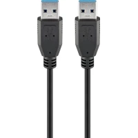 USB-A Cable, 0.5 m, black