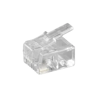 RJ11 Modular Plug for Flat Cables, 4-Pin