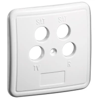 4-hole Cover Plate for Antenna Wall Sockets
