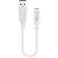 USB-C™ to USB-A Cable, 0.2 m, white