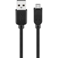 USB-A to Micro-B Cable, 0.15 m, black