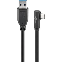 USB-C™ to USB-A Cable 90°, 1.5 m, black