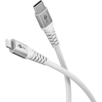 Lightning USB-C™ Supersoft Textile Cable with Metal Plugs, 0.5 m, white