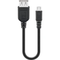 USB-A to Micro-B Adapter, 0.2 m, black