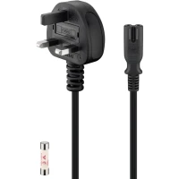 UK Mains Connection Cable, 1.8 m, Black, (2*0.75 mm²)