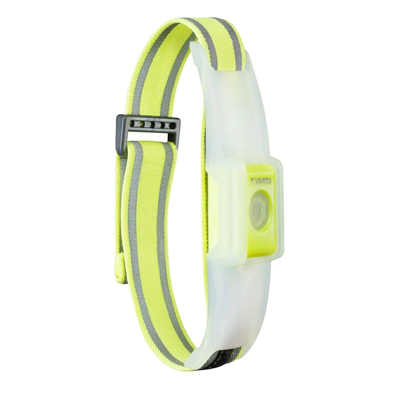 Yellow reflective band with velcro fastening and 2-LED lamp Varta