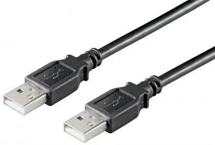 Cable, USB 2.0; USB A plug,both sides; 1.8m; black; 480Mbps