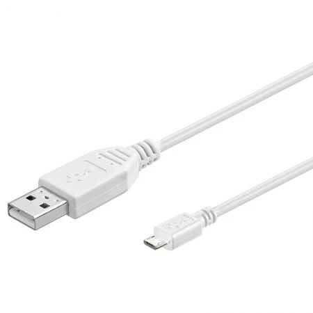 USB-A - Micro-USB 2.0 kaabel 1m valge