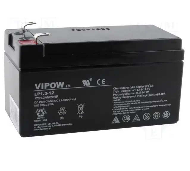 Pliiaku 12V 1.3Ah Vipow BAT0213 97x46x53mm