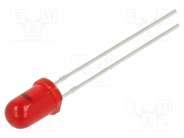 LED5 punane vilkuv matt 600mcd
