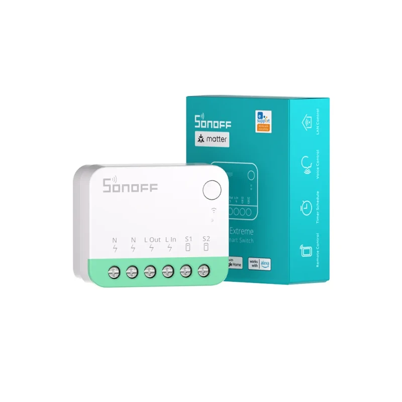 Sonoff Mini WiFi Nutilüliti, Lüliti sisend 10A, Matter
