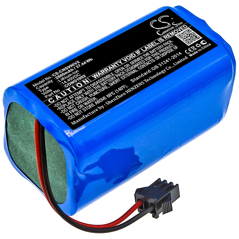 Mamibot , ExVac 660, ExVac 680S, ExVac 880, Cecotec, 14.4V Li-ion 2600mAh-37.44Wh battery CS-CNS990VX