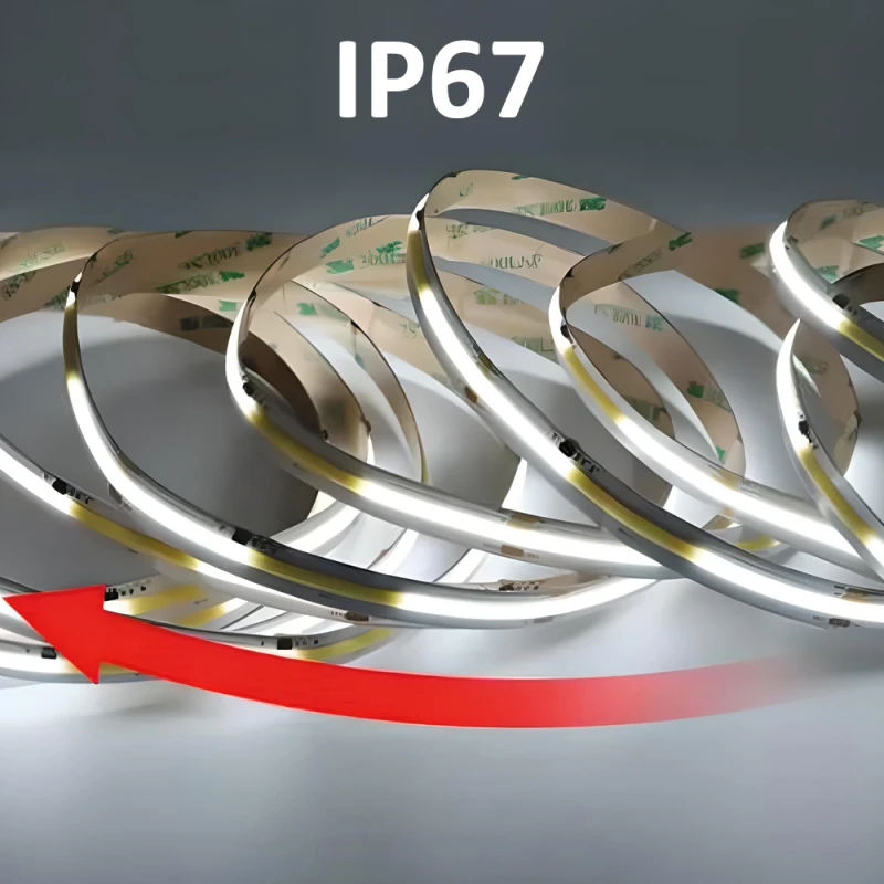 LED riba COB digital 24V 12W/m 3000K 5m IP67 12mm 780lm/m