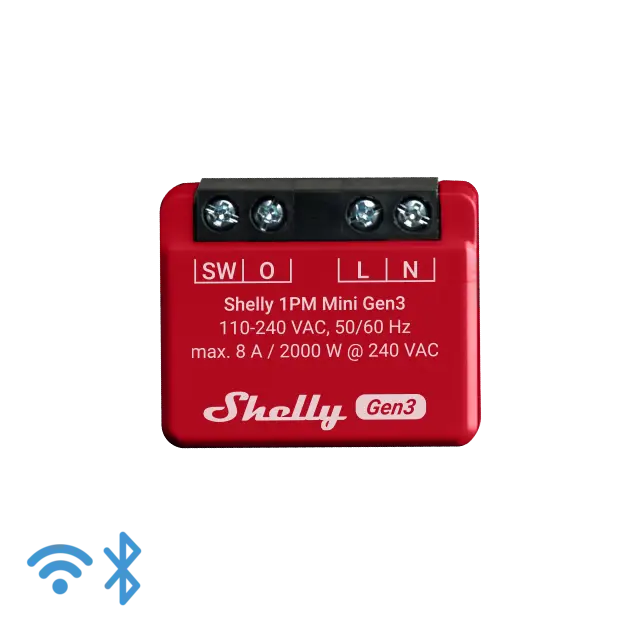 Shelly WiFi Nutilüliti 230V 8A, Energiamõõtja