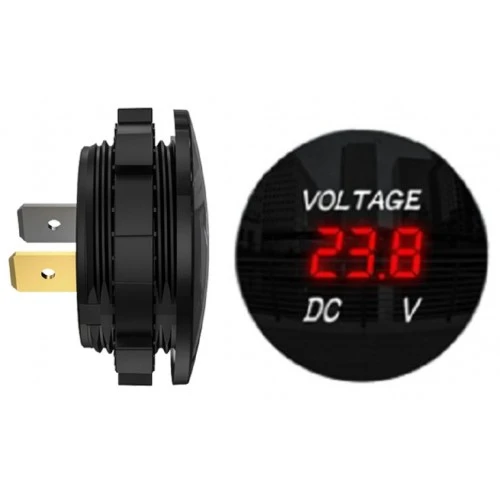 Digitaalne paneeli voltmeeter 5-48V DC 37mm punased numbrid
