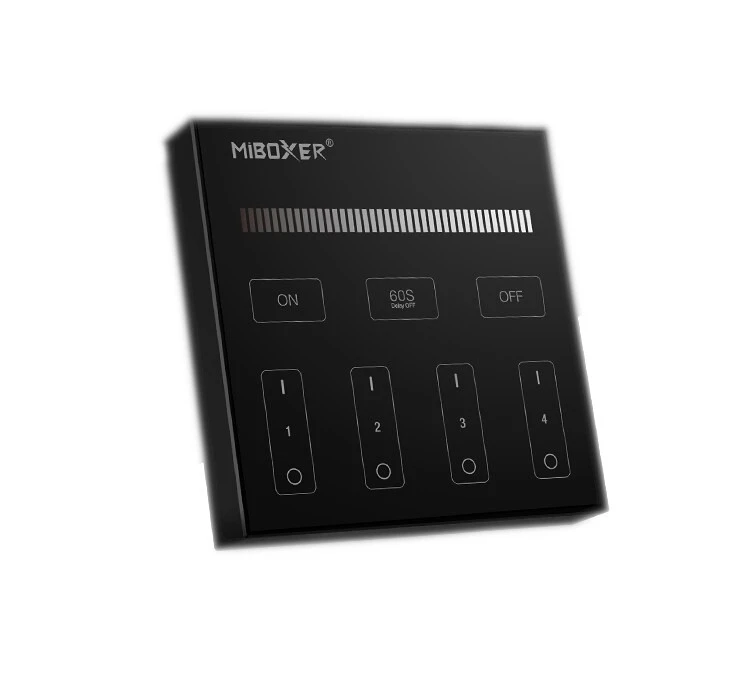 MONO 4-tsooni LED juhtimise seina kontroller 2xAAA must