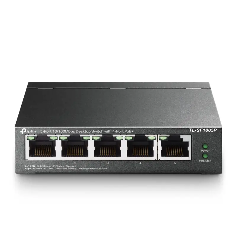 Ethernet 5 ports switch, jagaja 10/100 TP-LINK 4-Port PoE