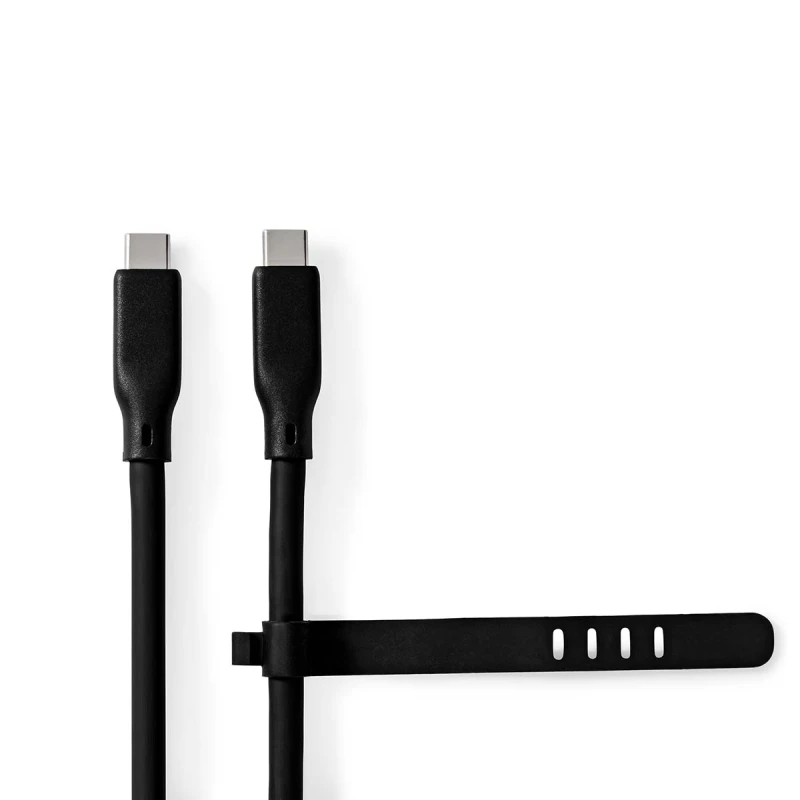 USB-C to USB-C 3 gen2 silicone cable 1m 240W 20GBPS black