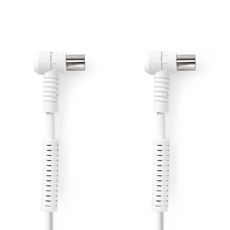 RF кабель IEC угловой удлинительный кабель с ферритовыми фильтрами 3 м 90° 75Ω Белый