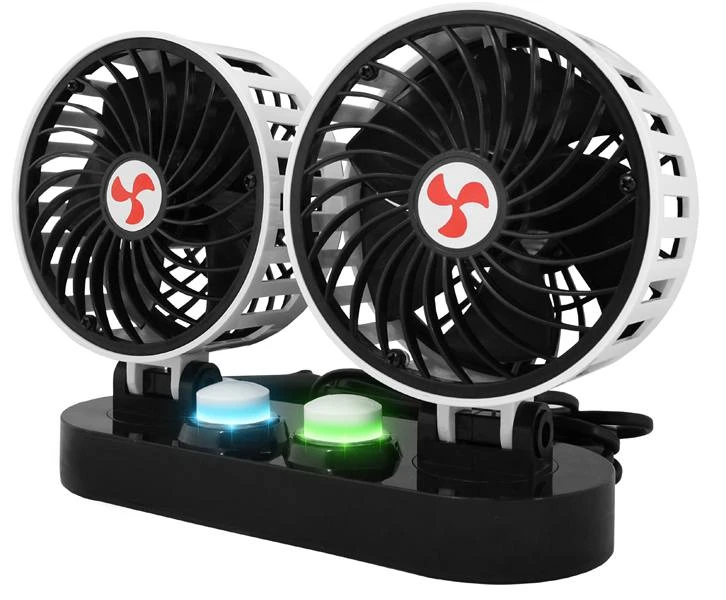 2x вентилятора на приборную панель автомобиля 12V черные WTS4