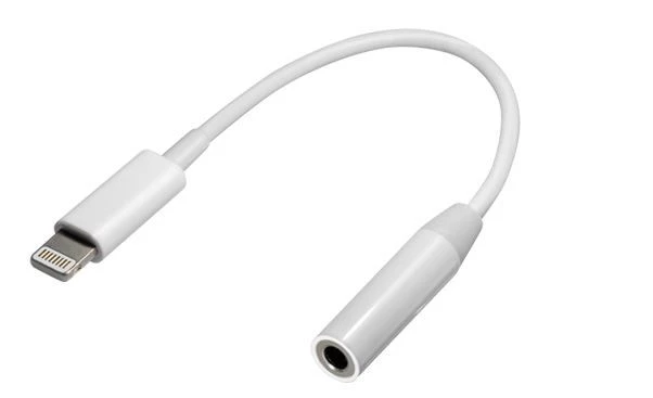 Lightning to 3.5mm adapter, white, 4-pin