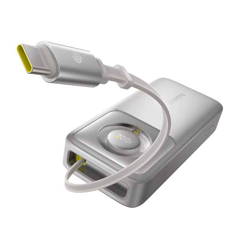 Baseus Free2Pull 20000mAh 65W Power Bank with Retractable Cable