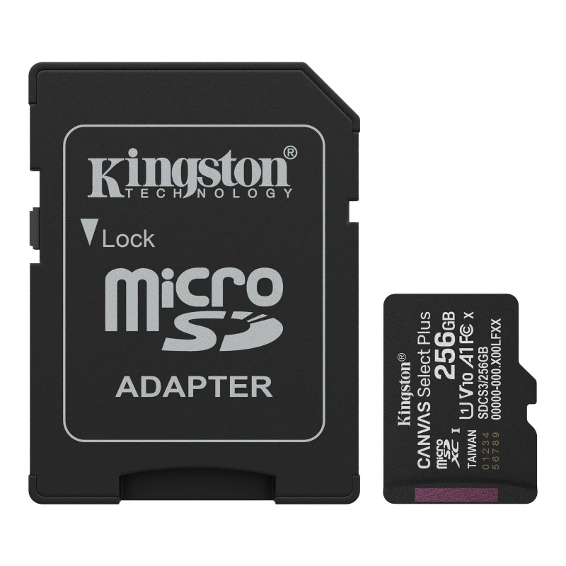 Mälukaart 256GB Micro SD Kingston Canvas Select Plus Gen3