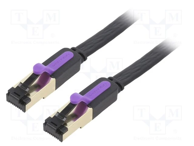Vention Flat Cat.7 Patch Cable 8M Black