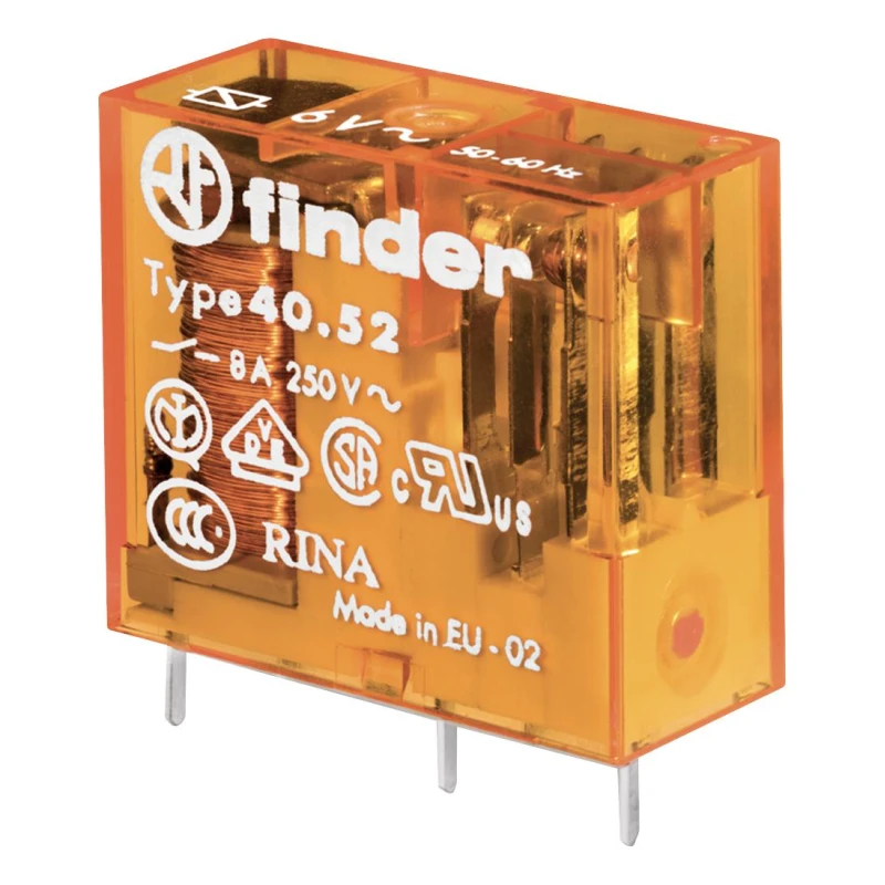 FINDER - 40.52.9.024.4000 - Power Relay, DPDT, 24 VDC, 8 A