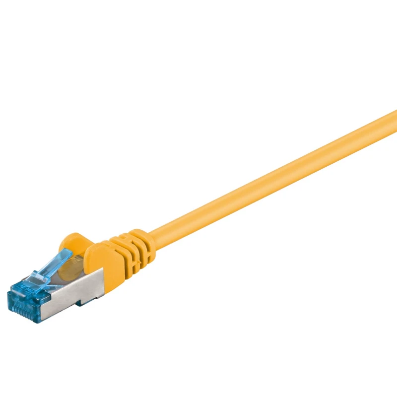 Патч-корд CAT 6A, S/FTP (PiMF), желтый, 0,25 м