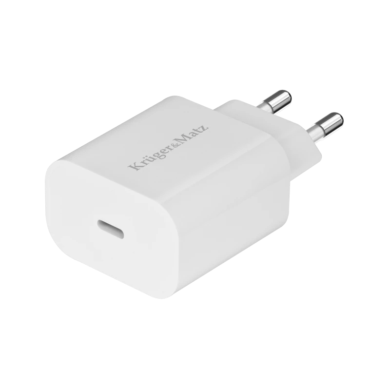 USB laadija USB-C pesa PD 18W valge