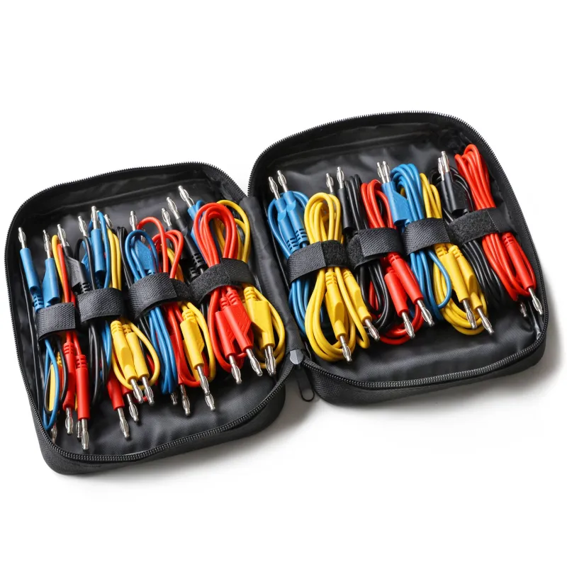 Set of laboratory cables with 4mm banana plugs