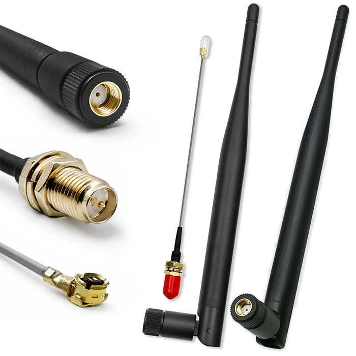 Wi-Fi antenna pair 2pcs 2.4/5GHz 5dBi, RP-SMA plug / u.FL