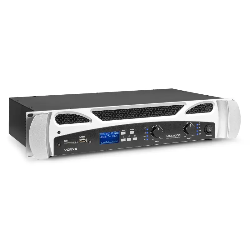 VPA1000 PA helivõimendi 2x 500W meediapleier BT-ga