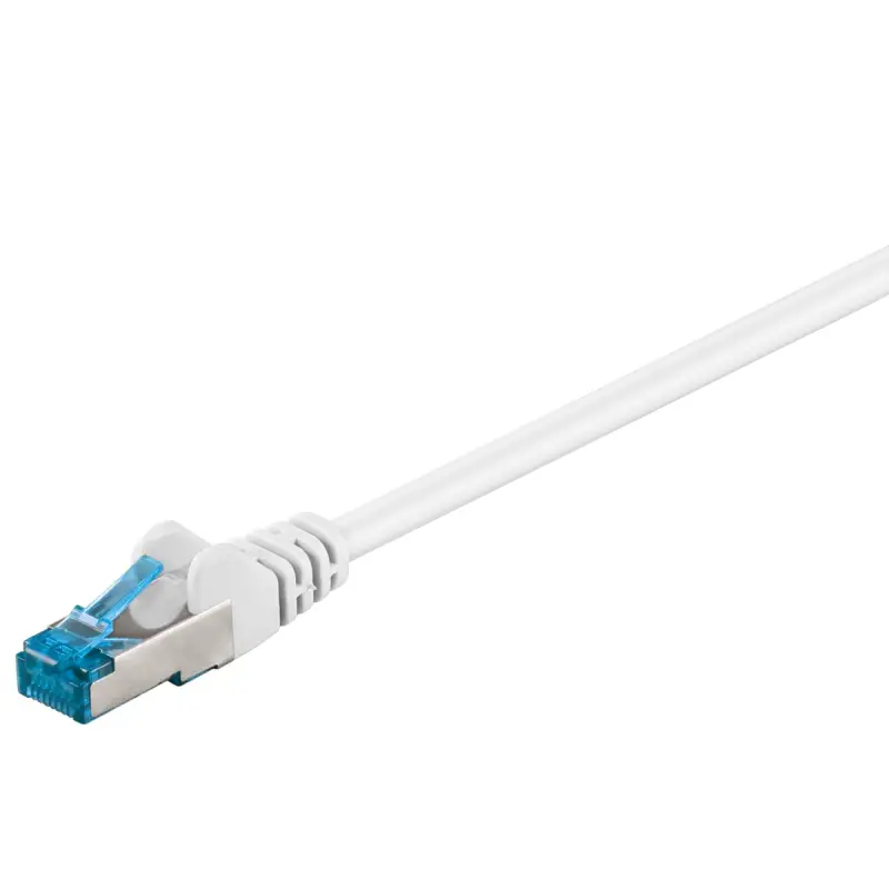 Patch kaabel RJ45-RJ45 CAT6A S/FTP 500MHz LSZH varjestatud 10m valge