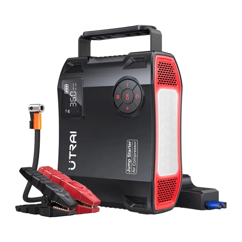 Käivitusabi-kompressor-lamp-akupank 12V/1600A 100Wh