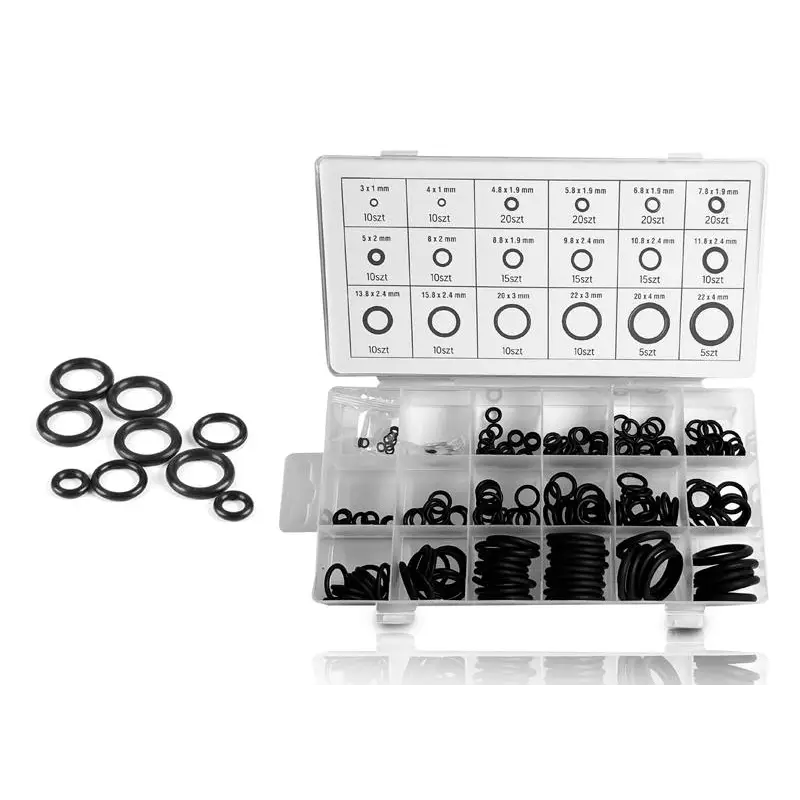O-ring tihendite komplekt 225tk 18 mõõtu 3-22mm mustad