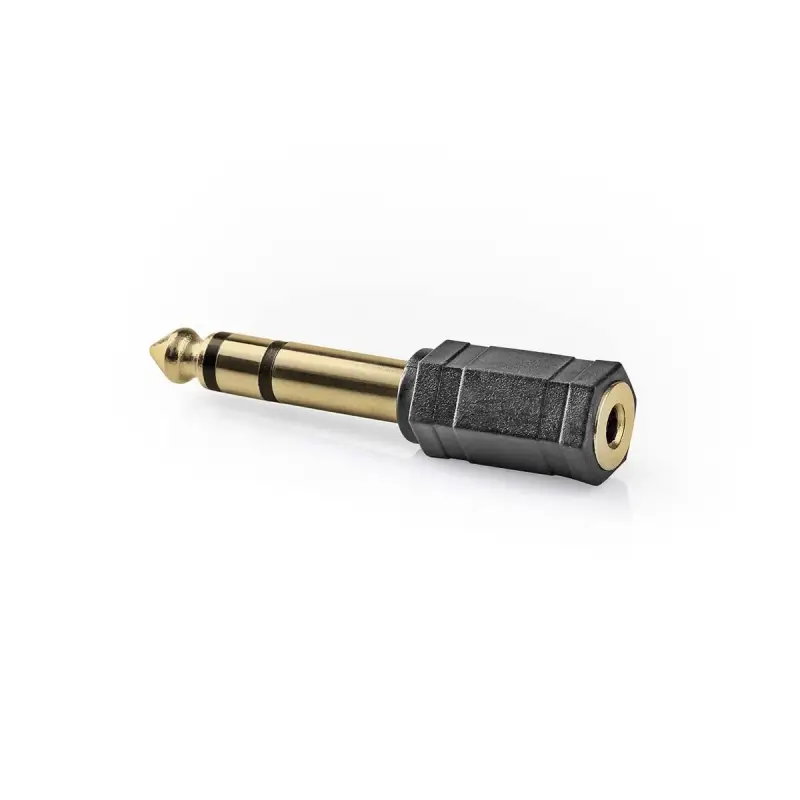 6,35mm stereo pistik - 3,5mm stereo pesa adapter kullatud Nedis