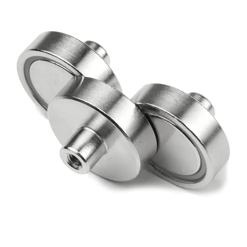 Magnet with M4 internal thread d=25mm h=7mm NdFeB N38 18kg