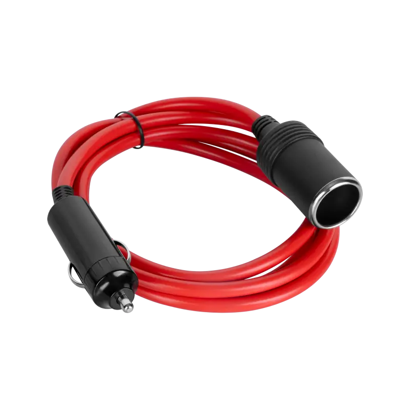 Car cigarette lighter extension cable 2m 120W red