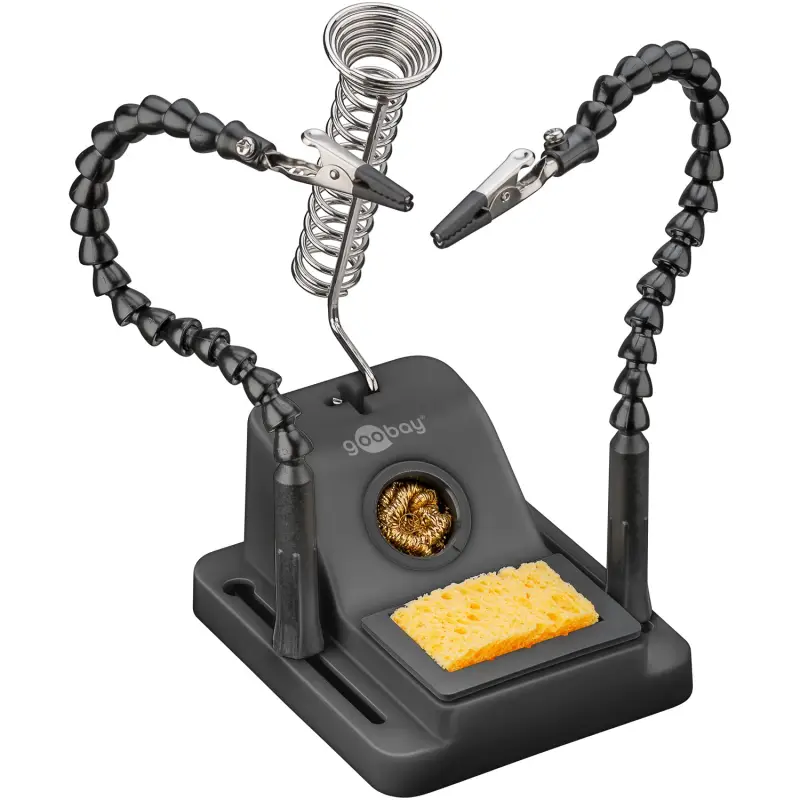 Goobay 76561 helping hand with 2 flexible arms and soldering iron holder
