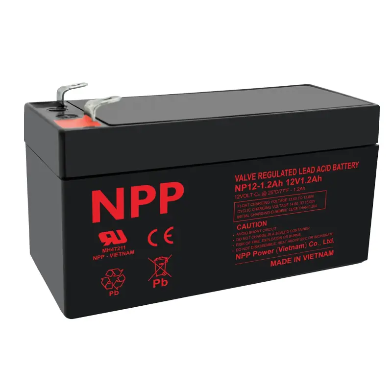 Pliiaku NPP 12V 1.2Ah 97*43*52mm klemm T1 4.75mm