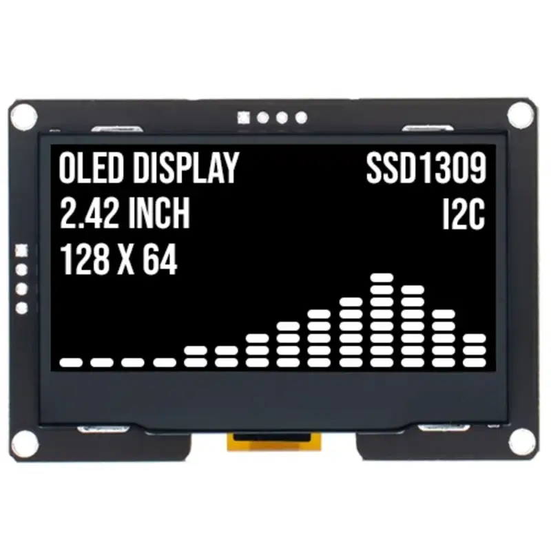 OLED display 2.42'' 128x64 3-5V Valge I2C SSD1309