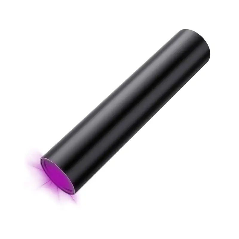 UV Фонарь, черный алюминиевый корпус, 365 нм, аккумулятор 800 мА·ч