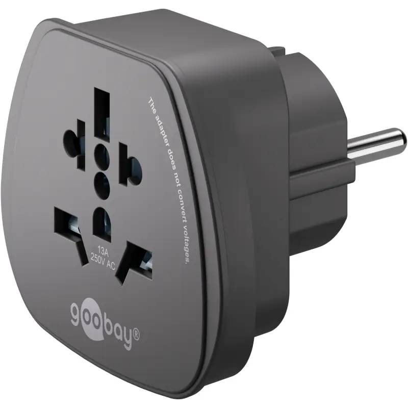 Reisiadapter EU pistik -> universaalne pesa (US, UK, AU, IT, šveits, Jaapan), must