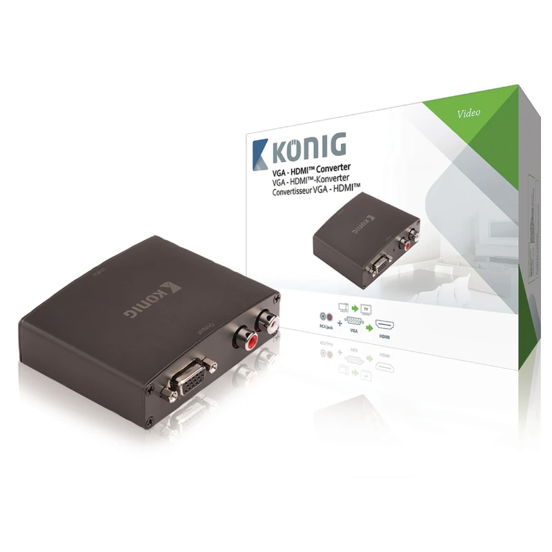RCA audio VGA->HDMI convertor adapter up to 1080p HDCP