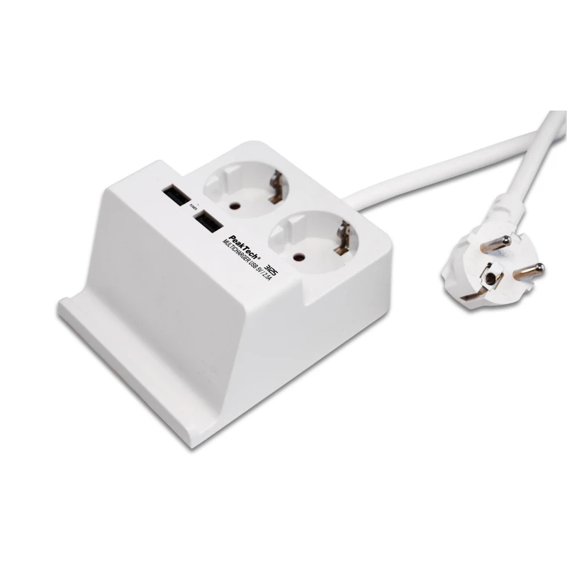 Double socket outlet ~ 16A ~ with double USB charging portup to 2.5A