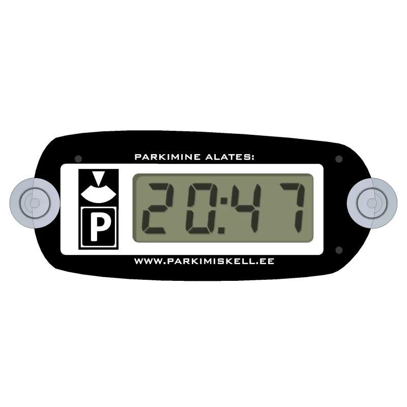 Juhtmevaba parkimiskell must LCD