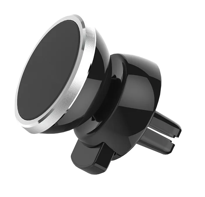 Magnetiga telefoni hoidja näpitsaga vent restile, Must Hõbe