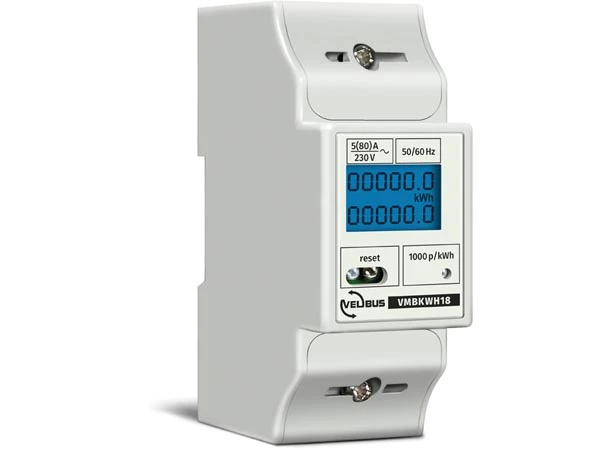 Velbus - Single-phase DIN rail kWh meter - 2 din modules